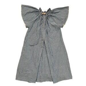 Rungolee paloma Gingham Seersucker Flutter Sleeve Dress Medium Pockets